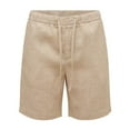 thumbnail image 5 of SROBPTY Mens Shorts,Summer Cargo Shorts for Men,Muscle Men's Casual Shorts Imitation Cotton And Linen Texture Shorts Solid Tied Five Quarter Pants Thin Men's Shorts, 5 of 5