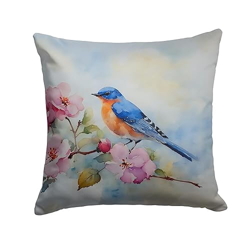 Bluebird Throw Pillow 14 in x 14 in