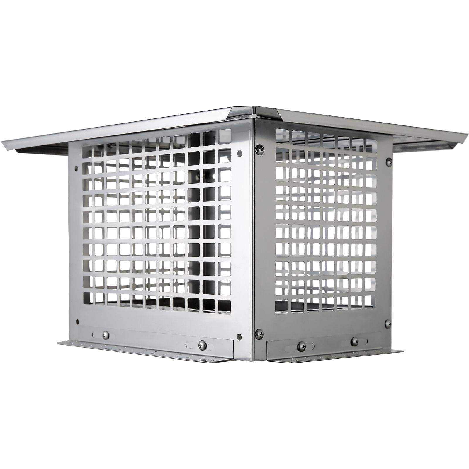 Chimney Cap 304 Stainless Steel, 2 Installation Methods, Wind-Resistant Mesh, Pre-Drilled Holes, for Brick Metal Chimneys Fireplace