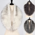 thumbnail image 3 of Naierhg Winter Scarf Women Winter Scarf Fluffy Faux Fur Collar Cozy Warm Thick Decorative Heat Retention Lightweight Washable Soft Shawl Collar Neck Wrap Grey, 3 of 8