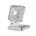 thumbnail image 2 of Ventilador de coche, ventilador portátil para vehículo automóvil, giratorio 360 degree, eléctrico y con energía solar, circulador de aire para autocaravana, Cabezal único blanco, 2 of 8