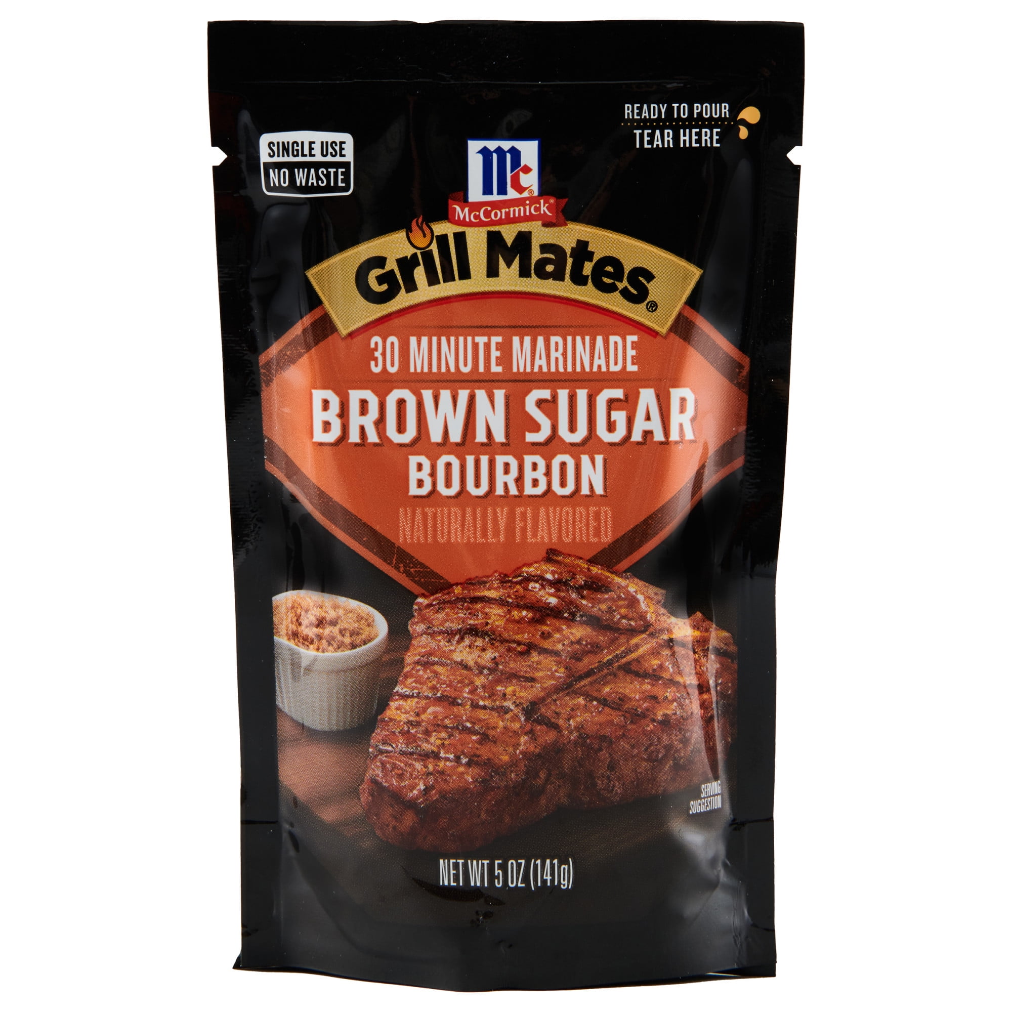 McCormick Grill Mates Brown Sugar Bourbon Single Use Marinade, 5 oz Pouch