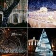 thumbnail image 3 of Window Curtain String Light 300 LEDs USB Powered Waterproof Fairy Lights 8 Lighting Modes Remote Control Lights for Christmas Bedroom Party Wedding Home Garden Wall Decorations, (White), 3 of 7