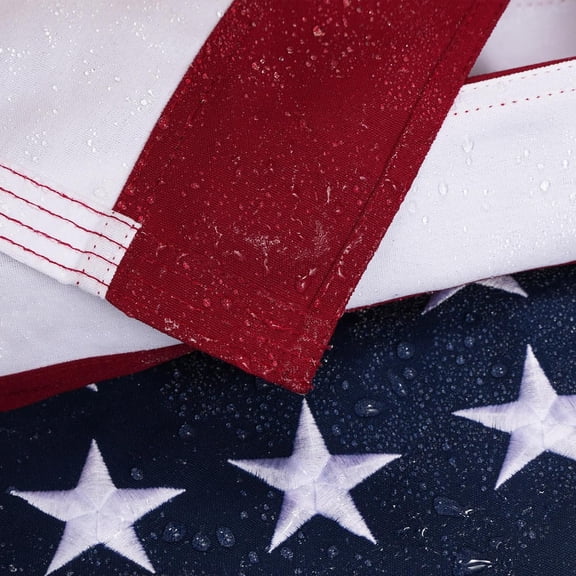TOPFLAGS 3' x 5' ft American Flag Outdoor The Strongest, Longest Lasting, 3x5 foot. Embroidered Stars Sewn Stripes Brass Grommets Foot Heavy Duty Nylon