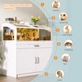 thumbnail image 2 of Reasea Multi-Purpose Small Animal Cage with Storage, Large Hamster & Guinea Pig Habitat, Easy View Acrylic Panels for Hamsters, Rabbits, Guinea Pigs, and Hedgehogs - White, 2 of 8