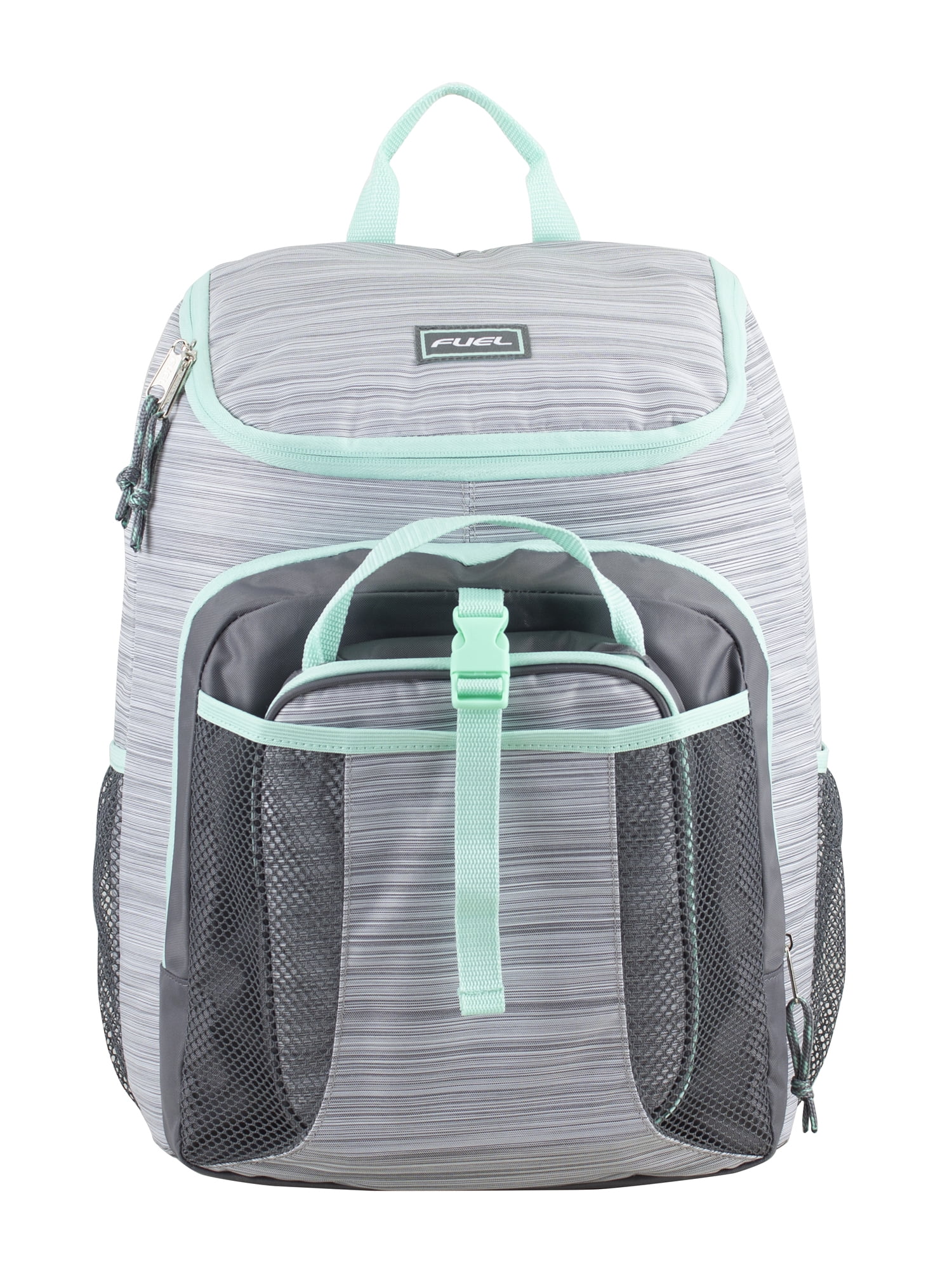 Fuel Unisex Top Loading Backpack and Lunch Bag Set, 2-Piece, Ash Gray