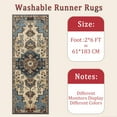 thumbnail image 6 of Hallway Runner Rug 2'x6' Washable Area Rugs Non Slip Laundry Rug Runner Floor Carpet Runners for Hallways Entryway Laundry Room Kitchen, 6 of 11