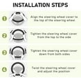 thumbnail image 6 of Fluffy Car Steering Wheel Cover, 15 Inches Anti-Slip Round Fuzzy Winter Steering Wheel Protector, Soft Warm Plush Steering Wheel Cover for Women Girls, Car Accessories (Green, Round), 6 of 10