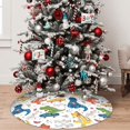 thumbnail image 5 of Rateoe Dinosaur (2) Print Christmas Tree Skirt 30" for Xmas Holiday New Year Party Circle Tree Mat Ornaments Decoration, 5 of 7