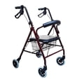 thumbnail image 1 of Andadera Rollator Magnimed 2 En 1 Silla y Andadera de Aluminio Color Vino Soporta hasta 110kg, 1 of 7