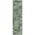 thumbnail image 2 of Addison Rugs Chantille Indoor/Outdoor Transitional Squares Green Washable Runner Rug, 2'3" x 7'6", 2 of 5