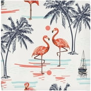 Shukong Cloth Napkins Set of 6 Coconut Palm Trees Flamingo Decorative Polyester Dinner Napkins Soft Comfortable Reusable Table Cloth Napkins for Family Dinner, 20x20in