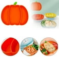 thumbnail image 2 of XKHBDL Silicone Pumpkin Suction Plates for Babies, Stick to High Chair Trays and Table, Divided Baby Dishes, Perfect Kids Plates, BPA FREE, 2 of 8