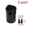 thumbnail image 1 of 2-port/3-port Oil Catch Can Tank Separator With Breathing Filter And Oil Drain Valve Filter Universal Aluminum, 1 of 1