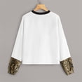 thumbnail image 4 of Women's Long Sleeve Color Block Snake Print Pullover Sweatshirts Patchwork Tops, 4 of 6