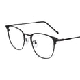 thumbnail image 1 of 2x Gafas De Bloqueo De Luz Azul Lente Transparente Marco De Metal Para Dormir Mejor Negro Salvador  anteojos de negocios, 1 of 9