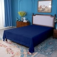 thumbnail image 4 of Ntbay Premium 1800 Series Microfiber California King Flat Sheet with 4 inches Hem, Ultra Soft and Breathable Top Sheet, 108x102 inches, Navy Blue, 4 of 5