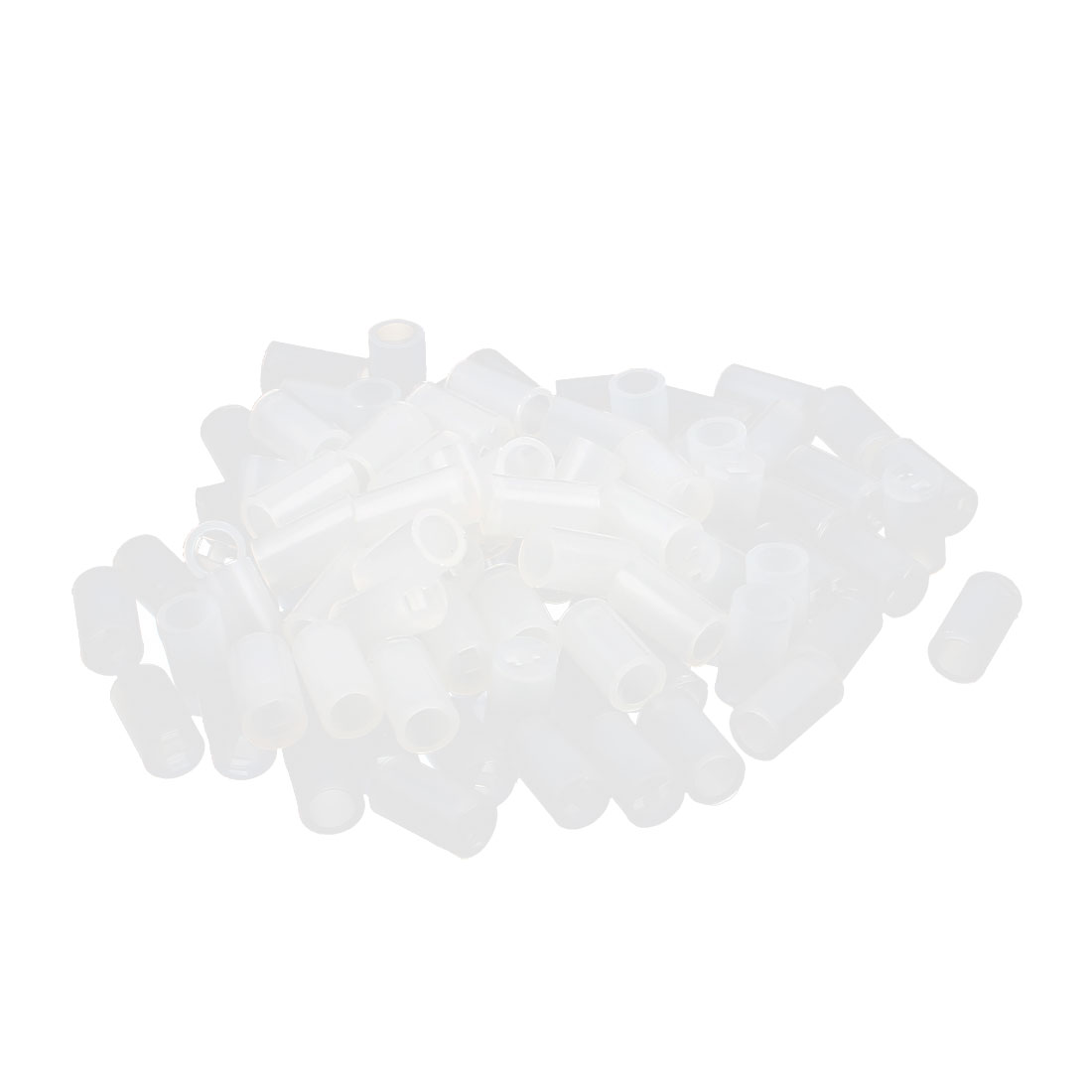 Uxcell 100 Pcs Nylon Cylinder Spacer Holder Support 3mm x 7mm Clear