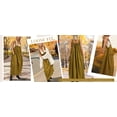 thumbnail image 5 of PUWEI Women's Loose Overall Dress Adjustable Straps Casual Barrel Midi Dress Bib Romper with Pockets, 5 of 7