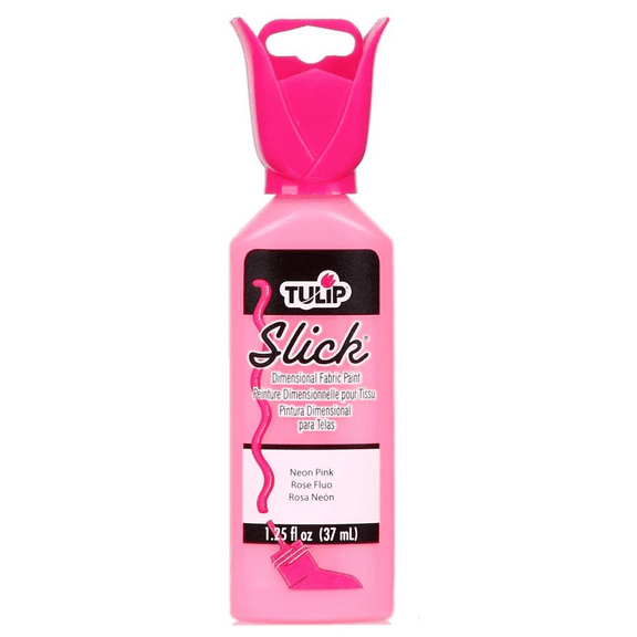 1.25 oz Neon Pink Fabric Paint, Vibrant, Eye Catching Color for Bold Designs, Smooth Finish, Excellent Coverage, Perfect for T-Shirts, Bags, DIY Projects, Ideal for Artists, Crafters, Pink