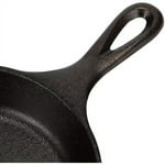 Lodge 6-1/2 Inch Cast Iron Pre-Seasoned Skillet - Signature Teardrop Handle - Use in the Oven, on the Stove, on the Grill, or Over a Campfire, Black