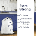 thumbnail image 2 of 10-10.5 Gallon Drawstring Garbage Bags, Tear-Resistant, 200 Count White Trash Can Liners for Kitchens, Bathrooms & Offices, 2 of 6