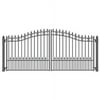 ALEKO St. Louis Style Steel Black Dual Driveway Gate 12 ft