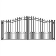 ALEKO St. Louis Style Steel Black Dual Driveway Gate 12 ft