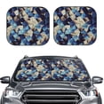 thumbnail image 2 of Windshield Sun Shade, Abstract Blue Squares Foldable Car Sun Shade Windshield for Front, 2 Pieces, 2 of 7