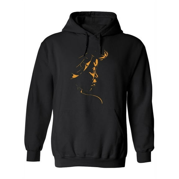 African Woman Portrait Doodle Hoodie Women -Image by Shutterstock, Female x-Large