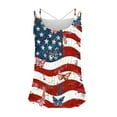 thumbnail image 4 of CFLVAEK 4th of July Spaghetti Strap Tank Tops for Women American Flag Print Sleeveless Top Plus Size Eyelet Embroidered Scoop Neck Tank Top Independence Day Shirts S, 4 of 5