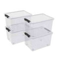 thumbnail image 2 of 32 Quart Clear Storage Bins with Wheels - 4 Pack Large Plastic Storage Box with Lid; Clear Storage Totes for Home Organization; Rolling Storage Containers with Secure Lids, 2 of 2