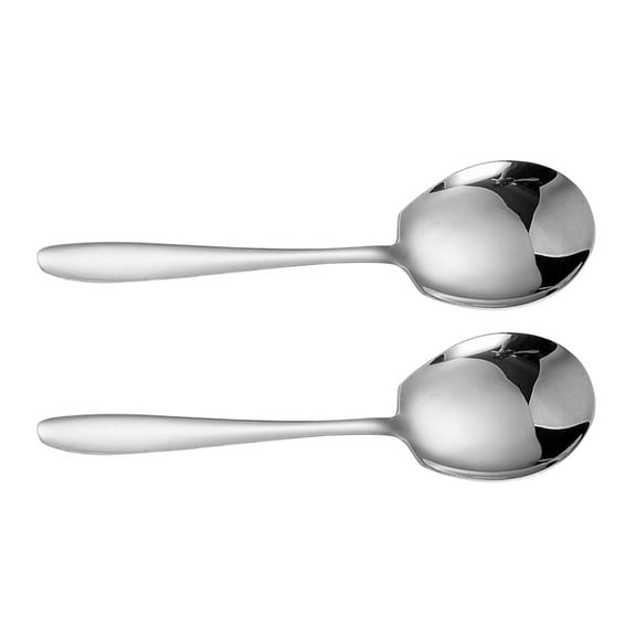 2 Pcs Serving Spoon Kitchen Spoons Stainless Steel Tablespoon Student