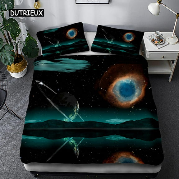 Space star 3d Galaxy Duvet Cover Set Single double Twin/ 2pcs/3pcs bedding sets Universe Outer Space Themed Bed Linen