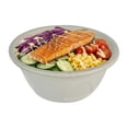 thumbnail image 4 of Pulp Tek 32 oz Round Natural Sugarcane / Bagasse Salad Bowl - 7" x 7" x 2 3/4" - 100 count box, 4 of 6