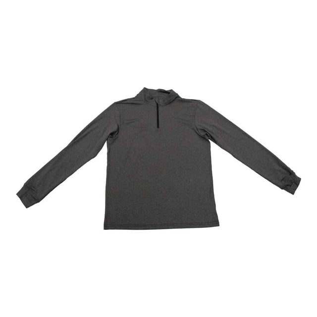 Sudadera Athletic Works para Caballero Medio Cierre Secado Rápido Gris Talla CH