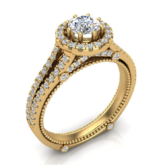 Vintage Diamond Rings Engagement Rings for Women 1 CT 14K Gold (H,SI1)