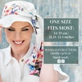 thumbnail image 4 of Fiorella (Fiori de Bosque Blanco) Sombrero y Bufanda de Verano de Moda de Lujo para Mujer, Gorro para el Sol / Sombreros para el Sol / Sombrero de Playa / Protección UPF 50+ / Talla Nica / Regalo para Ella, 4 of 4