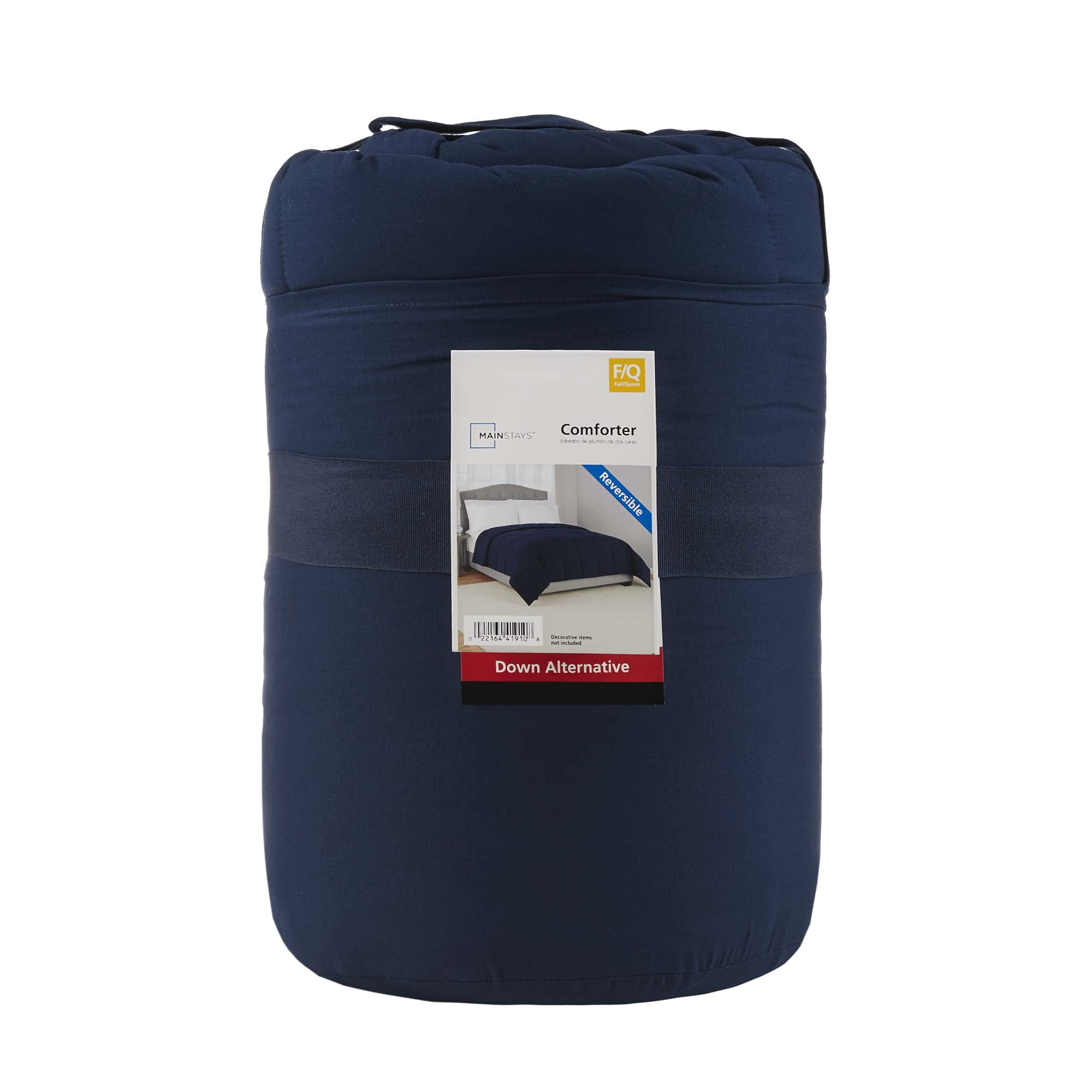 Mainstays King Comforter, Down Alternative, All-Season, Navy