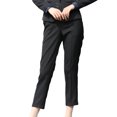 thumbnail image 2 of Pantalones de Mujer Nikou de Traje de Ocio Ligeros de Color Puro Negro L, 2 of 15