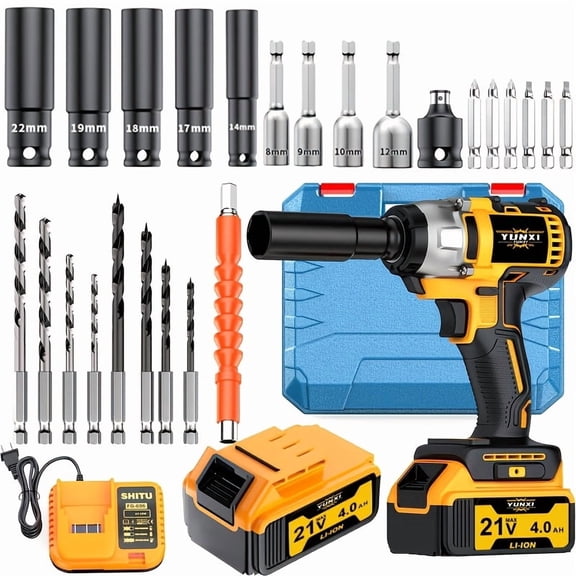 Cordless Lithium Impact Wrench, Portable Electric Tool for Home & Auto Maintenance