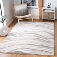 thumbnail image 3 of SAFAVIEH Cyrus Henderson Abstract Shag Area Rug, Ivory/Gray, 5'5" x 7'6", 3 of 12