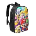 thumbnail image 2 of Lsque Mario Print 17in Student Backpack - School, Travel, Work Bookbag -Laptop Backpack,Water Resistant College School Computer Bag, 2 of 8