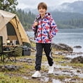 thumbnail image 2 of Aideaone Kids Rain Jacket for Boys and Girls Lightweight Waterproof Hooded Windbreaker Raincoats, 2 of 8