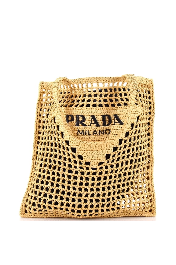 Pre-Owned Triangle Logo Open Tote Raffia By Rebag