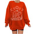 thumbnail image 1 of Mujeres Casual Manga completa Cuello redondo Tops Camisas sueltas Blusa Estampado de sol y luna Sudadera gráfica Fridja  fjkfkj7420, 1 of 5