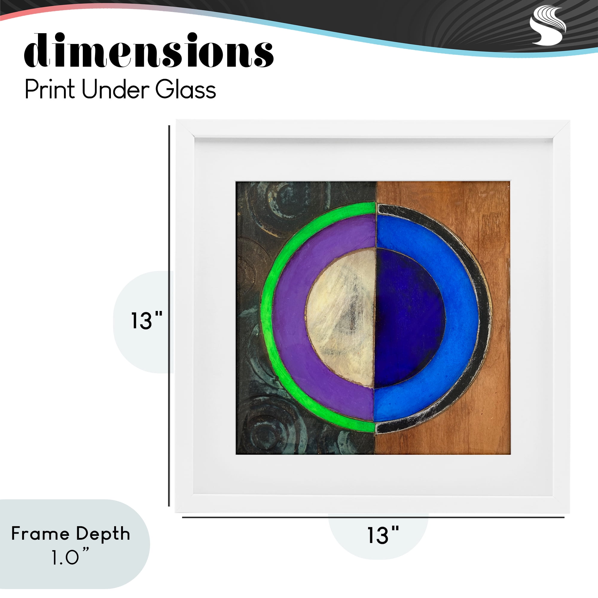 Stupell Industries Rustic Circular Balance White Framed Print Under Glass, design by Matthew Finger