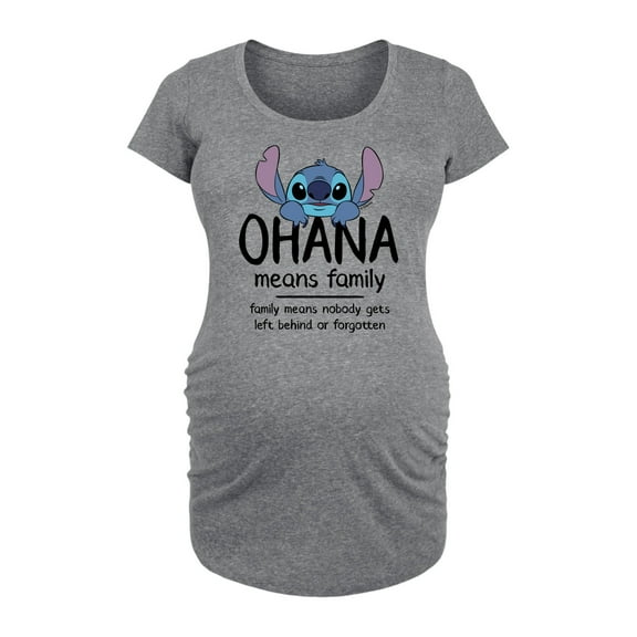 Disney - Ohana Means Family - Maternity Scoop Neck Tee