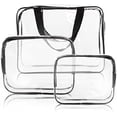 thumbnail image 1 of Bolsa de viaje para artículos de tocador de 3 uds., bolsa de maquillaje de viaje, bolsas de maquillaje transparentes con bolsas con cremallera, bolsas de cosméticos para mujer, juego de viaj, 1 of 5