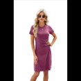 thumbnail image 4 of Vestido de Cuello Redondo y Corta Color Vino Tinto L, 4 of 10